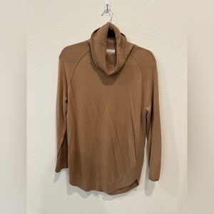 CASLON Turtleneck / cowl neck Sweater (Tan) size XS